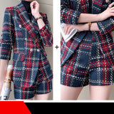 Interview Suit Women Plaid Blazer Women's Casual Suit