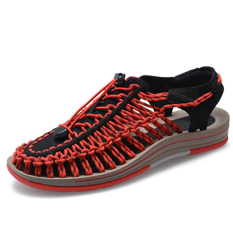 Men Sandals Indoor and Outdoor Beach Sandals Sport Flip Flops Comfort Casual Sandal Summer Sandals Men's Beach Shoes Woven Casual Breathable