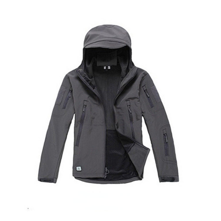 Camofire Jacket Men's Shell Jacket Winter Hooded Breathable Camouflage