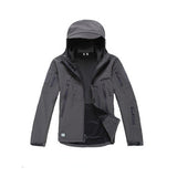 Camofire Jacket Men's Shell Jacket Winter Hooded Breathable Camouflage