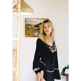 Beth Dutton Bohemian Dress Summer Spring Midi Dress Large V-neck Embroidered Short Dress