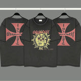 Askyurself T Shirt Printed Short Sleeve Distressed Loose T-shirt for Men