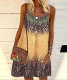 Gypsy Style Dresses Beach Urban Leisure Printing