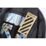 Off White Arrow Denim Jacket Jean Coat Off Ow Arrow Denim Jacket For Men And Women Owt