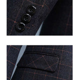 Black Tie Attire Casual Plaid Suit Three-Piece Suit