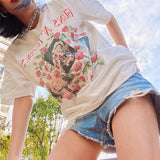 Y2g Shirts for Boys Gunsn Rose Short Sleeve Retro Loose Casual T-shirt