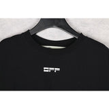 Off White T Shirt Ow Cotton Round Neck Short Sleeve Tshirt Portrait Arrow Men'S Clothing Owt