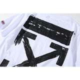 Off White T Shirt Summer Menswear Arrow Print Ow Short Sleeve Tshirt Owt