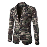 Men Prom Outfits Camouflage Coat Small Suit Slim Fit One-Button Suit