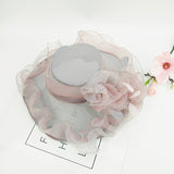 Big Hats Fashion Gauze Cap Wide Brim Hat Fluffy Curling Fashion Cap