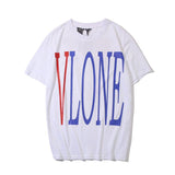 Vlone T Shirt Short Sleeve Men'S Large Size Retro Sports Couple Unisex Tshirt Vlone