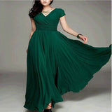 Mauve Dress Bridesmaid Short Sleeve Bohemian Chiffon Waist Dress