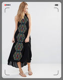 Beth Dutton Bohemian Dress Winter Autumn Maxi Dresses Summer Embroidered Strap Sexy Dress