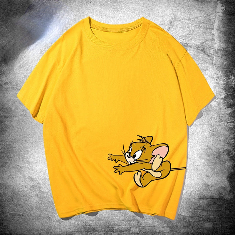 Tom And Jerry T Shirt Cat And Mouse Loose Half Sleeve