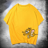 Tom And Jerry T Shirt Cat And Mouse Loose Half Sleeve