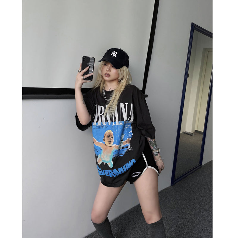 Nirvana T Shirt Nirvana Retro Distressed Loose Vintage