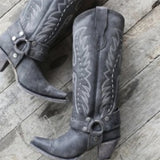 Yellowstone Cowboy Boots Autumn And Winter Martin Boots High-Top Female Brown