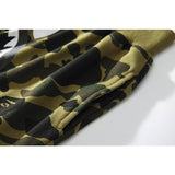 Bathing Ape Shorts Trendy Brand Camouflage Teeth Printed Men's Cotton Shorts