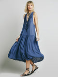 Beth Dutton Bohemian Dress Summer Spring Maxi Dresses Embroidery Beads Dress
