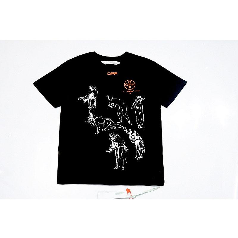 Off White T Shirt Arrow Men'S Short Sleeve Tshirt Large Size Casual Men'S Clothing Owt