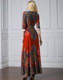 Gypsy Style Dresses mm Half Sleeve Large Size Beach Dress Ice Silk