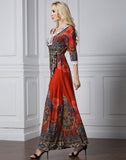 Gypsy Style Dresses mm Half Sleeve Large Size Beach Dress Ice Silk
