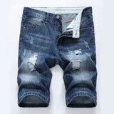 Men Denim Shorts Men's Jeans Shorts Hole Light