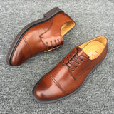 Men's Dress Shoes Classic Leather Oxfords Casual Cushioned Loafer Fall/Winter Formal Men's Leather Shoes Genuine Leather