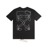Off White T Shirt Pullover Summer Loose Short Sleeve Arrow Casual Short Sleeve Men'S Clothing Owt
