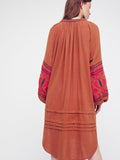 Beth Dutton Bohemian Dress Winter Autumn Maxi Dresses Embroidered Loose Dress