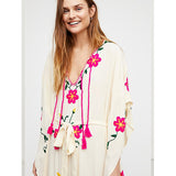 Beth Dutton Bohemian Dress Winter Autumn Maxi Dresses Embroidered Maxi Dress Blouse Dress