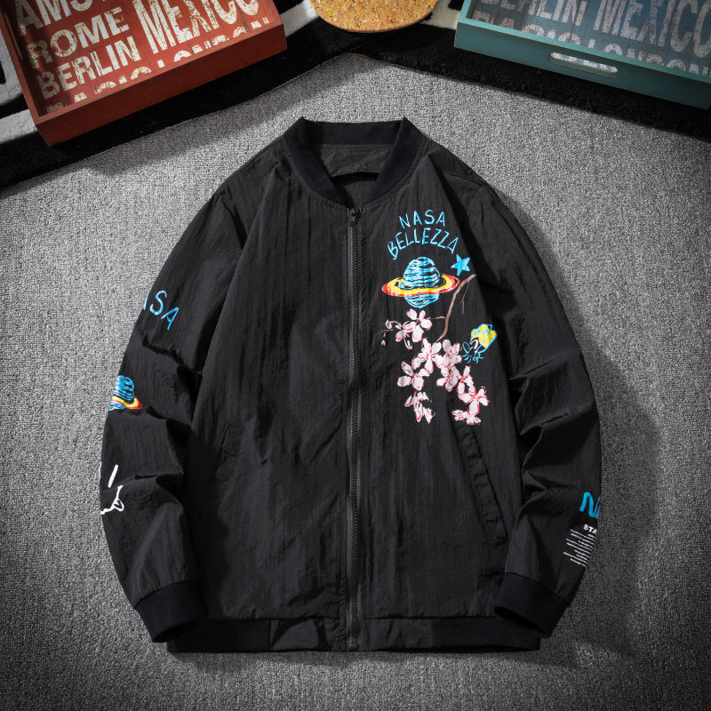 Varsity Jacket Men'S Printed Summer Sun Protective Clothes