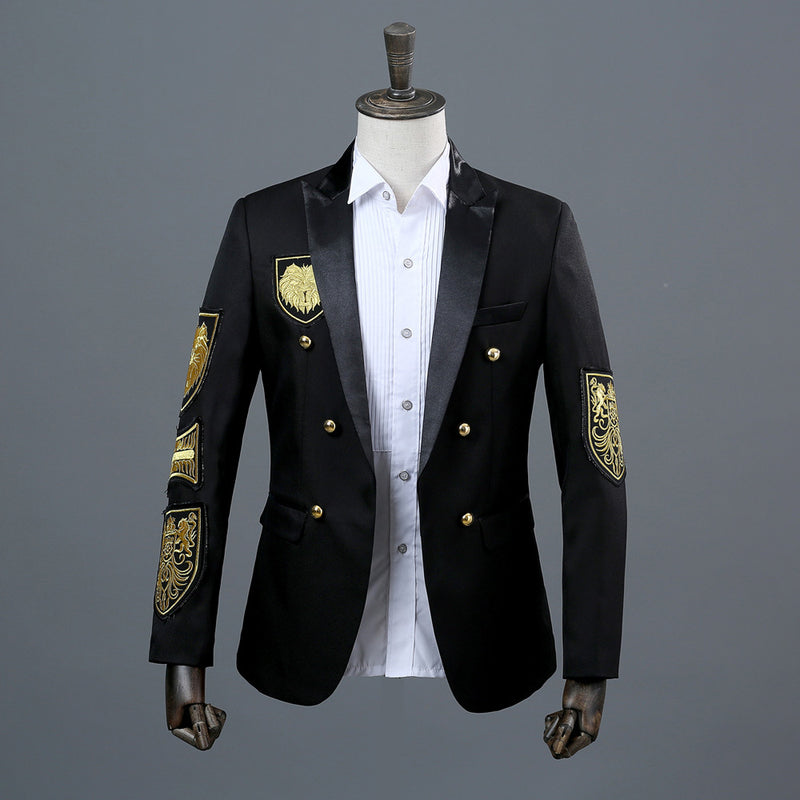 Men Prom Outfits Double Breasted Medal