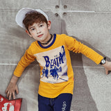 Children Long Sleeve Shirts T-shirt Autumn Cotton round Neck Pullover Men