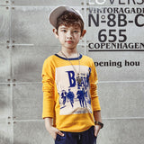 Children Long Sleeve Shirts T-shirt Autumn Cotton round Neck Pullover Men