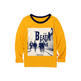 Children Long Sleeve Shirts T-shirt Autumn Cotton round Neck Pullover Men