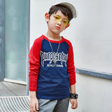 Children Long Sleeve Shirts Spring and Autumn Boy's Long-Sleeved T-shirt round Neck