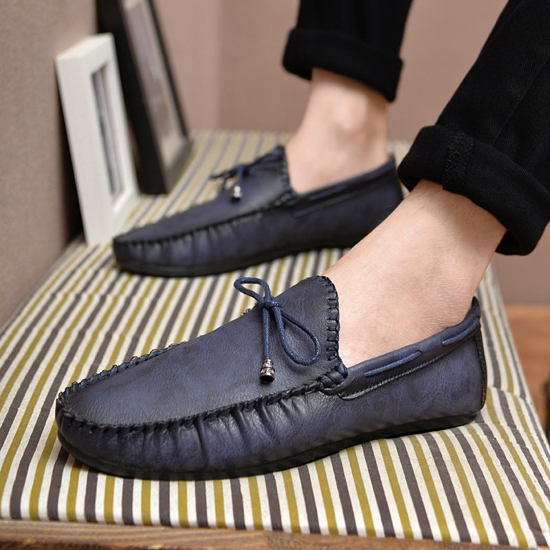 Men's Loafers Relaxedfit Slipon Loafer Men Shoes Spring/Summer Casual Shoes Fashion Leather Shoes Personality Retro Men's Shoes