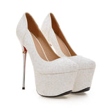 Gold Heels High Heel Pumps Stiletto Heel Pointed Women's Shoes