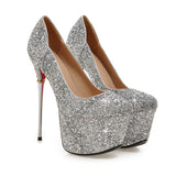 Gold Heels High Heel Pumps Stiletto Heel Pointed Women's Shoes