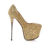 Gold Heels High Heel Pumps Stiletto Heel Pointed Women's Shoes