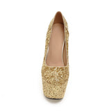 Gold Heels High Heel Pumps Stiletto Heel Pointed Women's Shoes