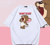 Tom And Jerry T Shirt Loose Cartoon Anime Half Sleeve