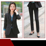 Interview Suit Women Pink Suit Female Fall Slim Fit Interview Formal Wear