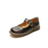 Mary Jane Shoes Women'S Summer Retro Buckle Mary Jane Shoes
