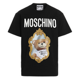 Moschino T Shirt Teddy Bear Photo Pattern Round Neck T-Shirt Couple