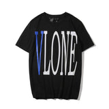 Vlone T Shirt Short Sleeve Men'S Large Size Retro Sports Couple Unisex Tshirt Vlone