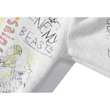 Kanye West Sunday Service Hoodie Retro Graffiti Velvet Padded Hooded Sweatshirt