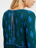 Beth Dutton Bohemian Dress Summer Spring Midi Dress Embroidered Long Sleeve Backless Dress