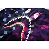 Bathing Ape Shorts Purple Patchwork Blue Men and Women Summer Camouflage Shorts Fashion Brand Casual Shorts